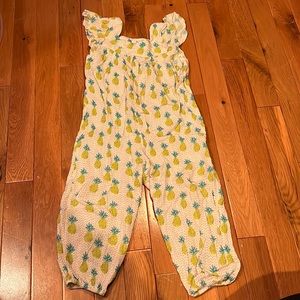 Zara Kids Pineapple Print Jumpsuit - Yellow and Blue